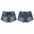 Low Rise Denim Shorts