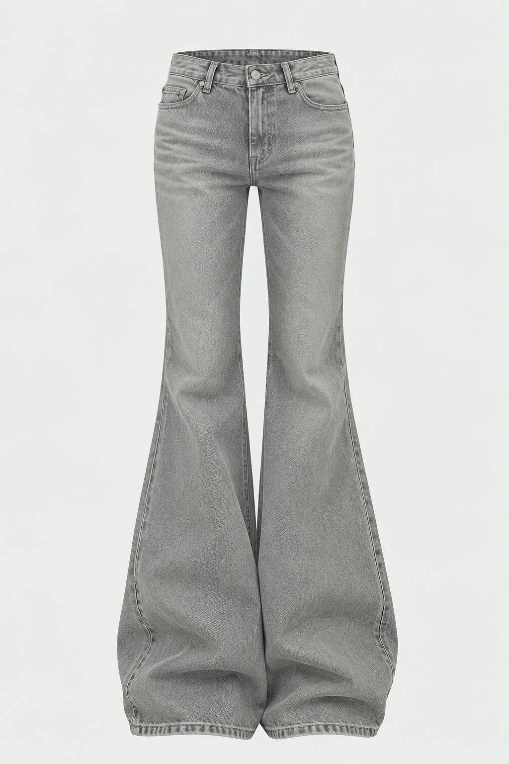 Ash Grey Flare Jeans