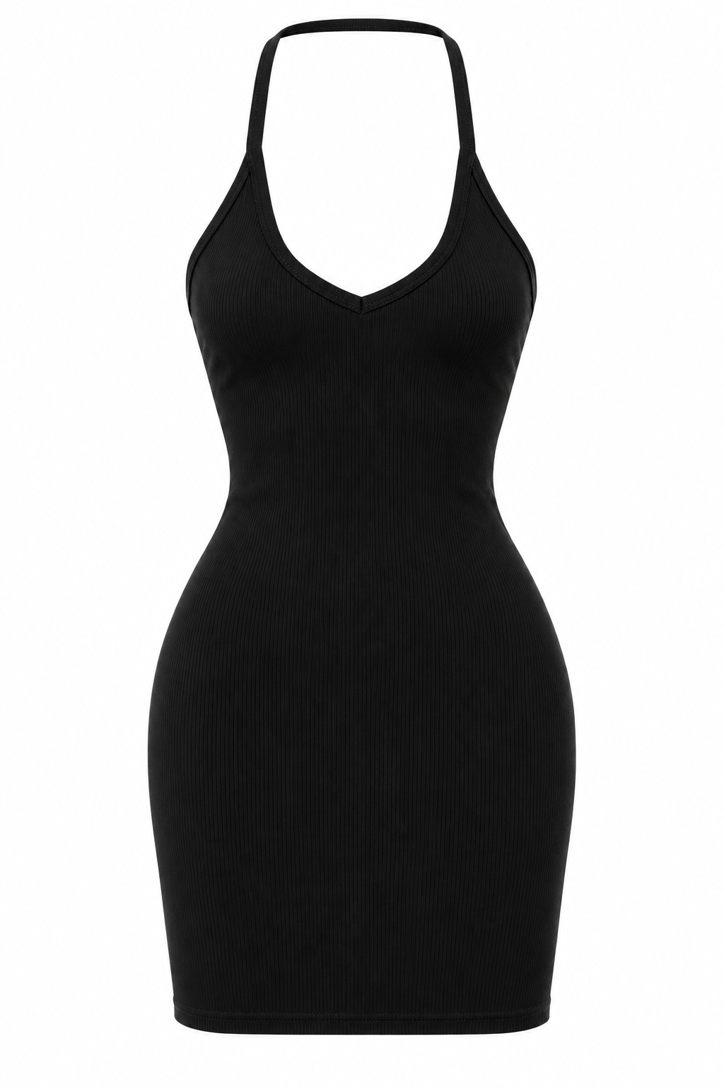 Black Halter Mini Dress