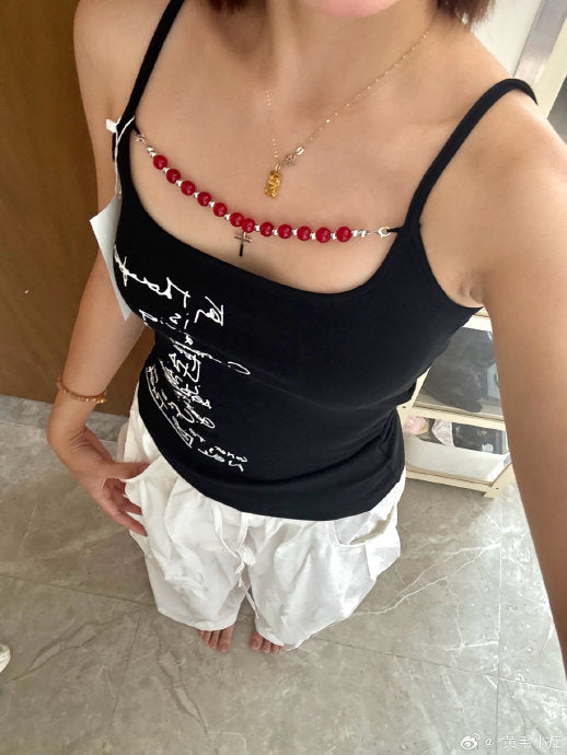Graphic Contrast Cami Top