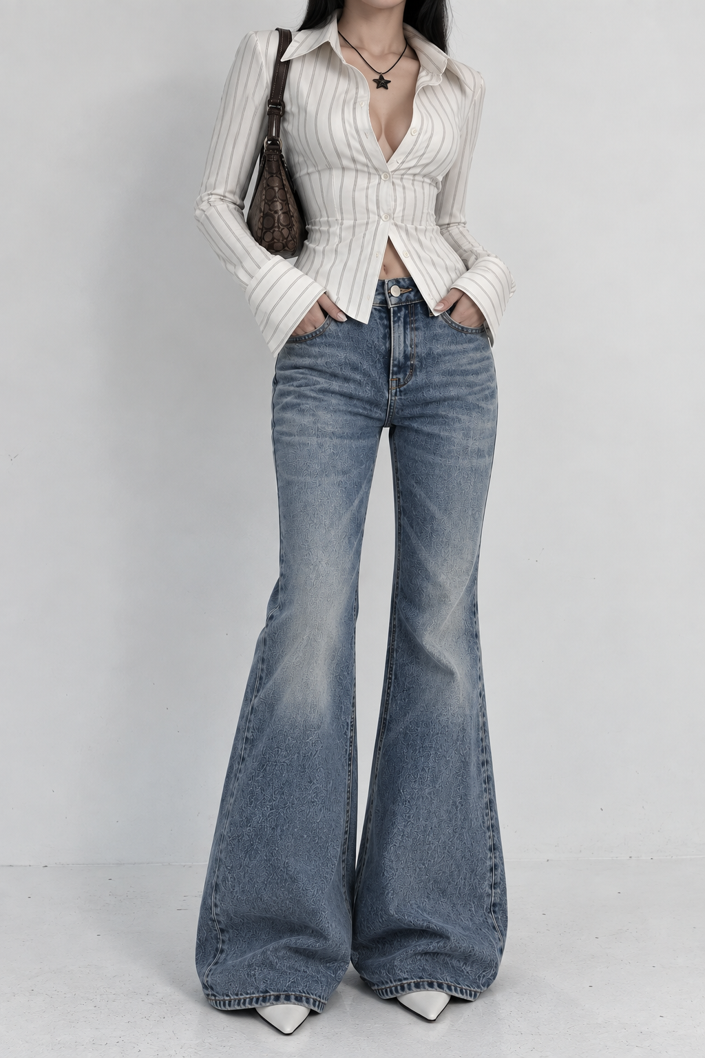 Vintage Blue Flare Jeans