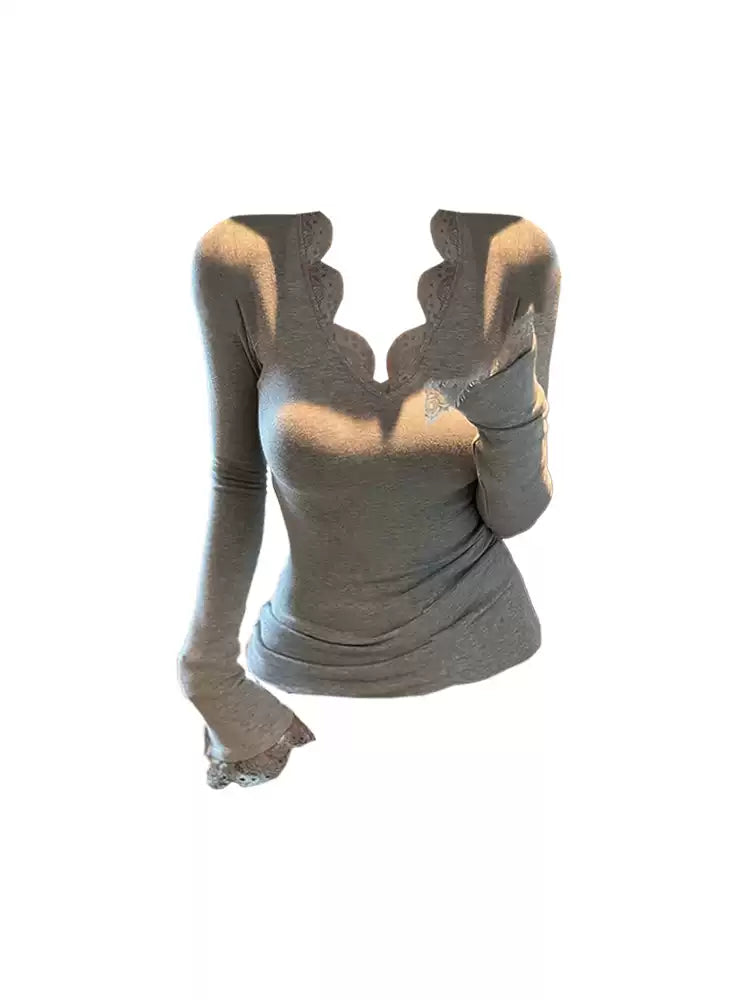 Scallop Lace Trim Top