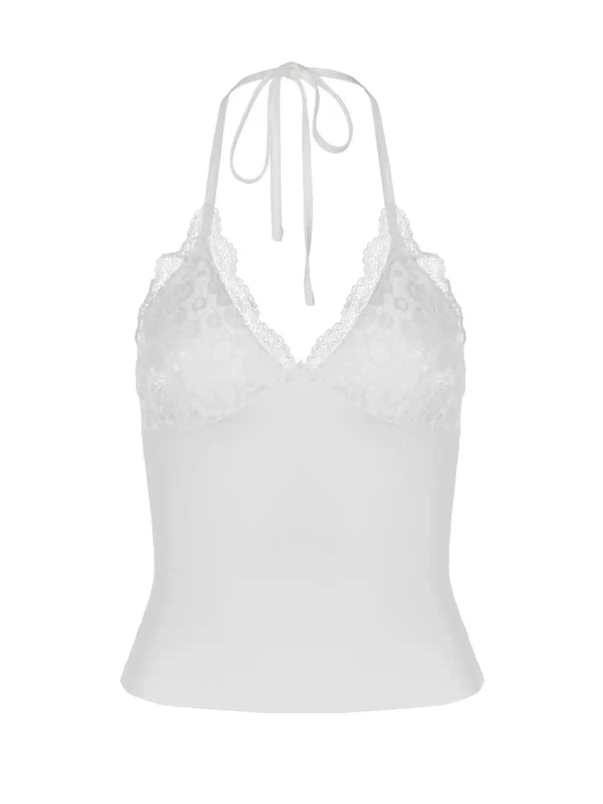 Lace Halter Tank Top