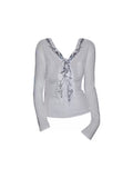 Lace Tie Front Top