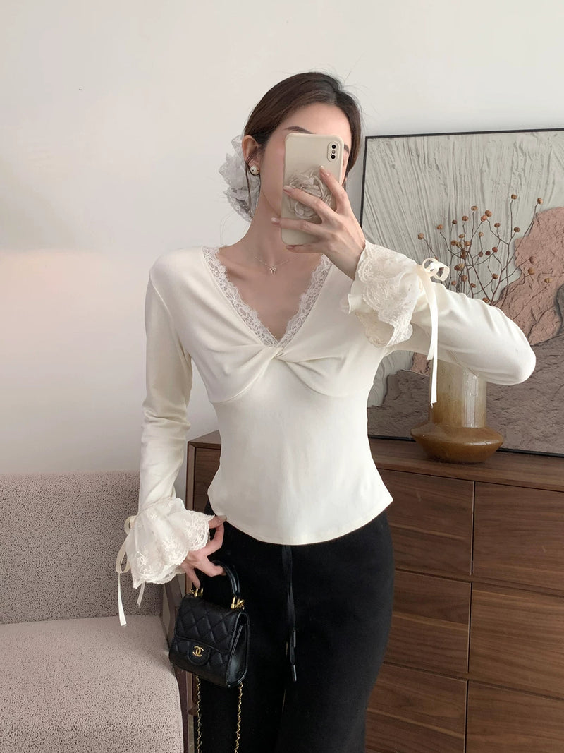 Lace Bell Sleeve Top