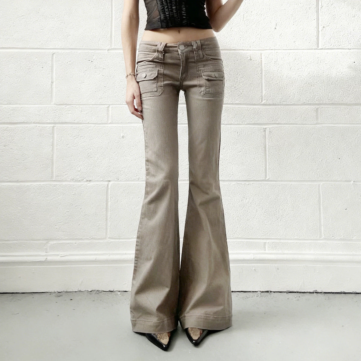 Utility Flare Cargo Jeans