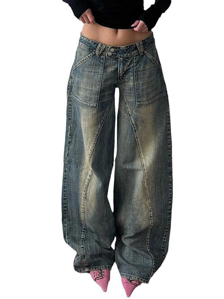 Washed Baggy Jeans