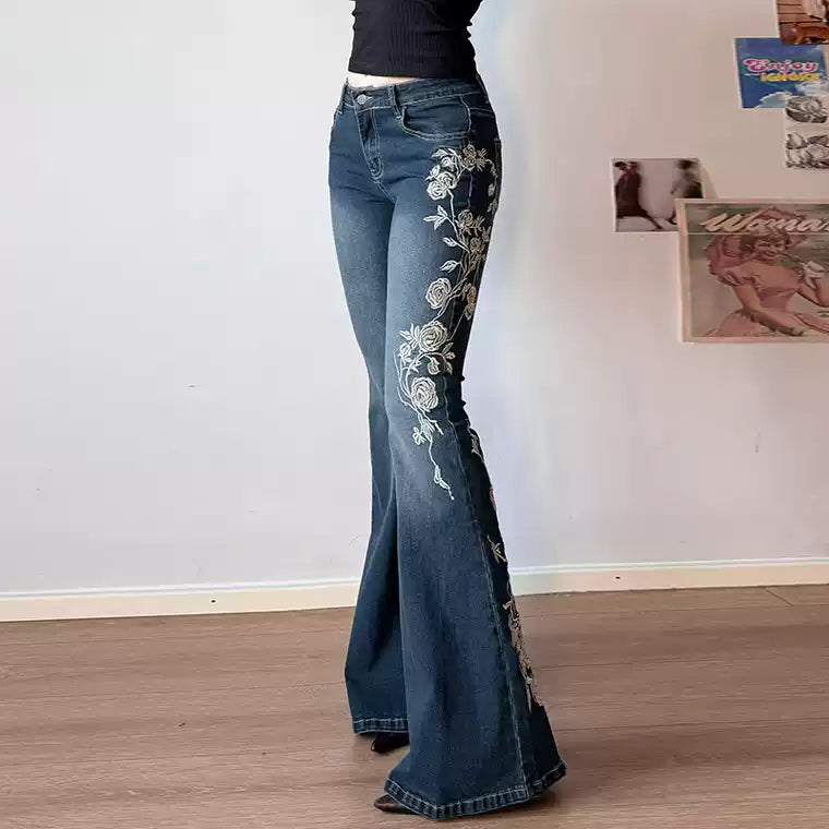 Floral Flare Jeans