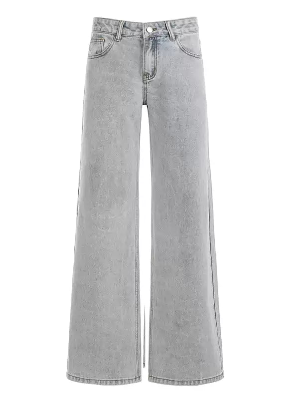 Cloud Wash Wide Leg Jeans