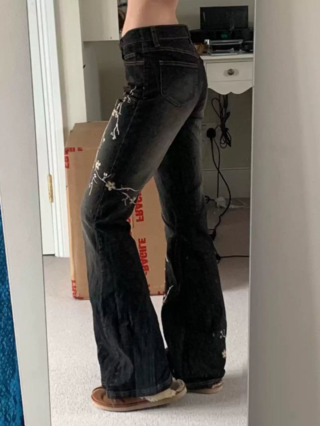 Floral Flare Jeans