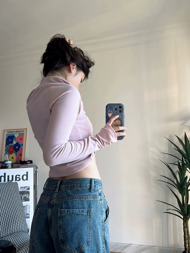 Half-Zip Mock Neck Performance Top