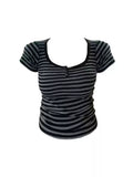 Shadow Stripe Henley Tee