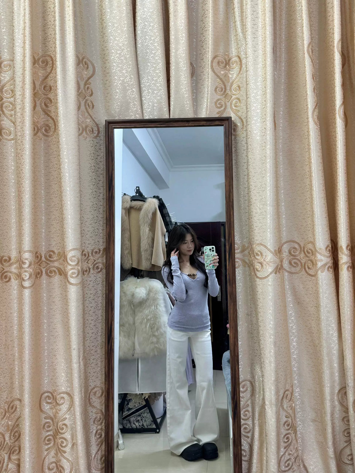 Lilac Bead Top