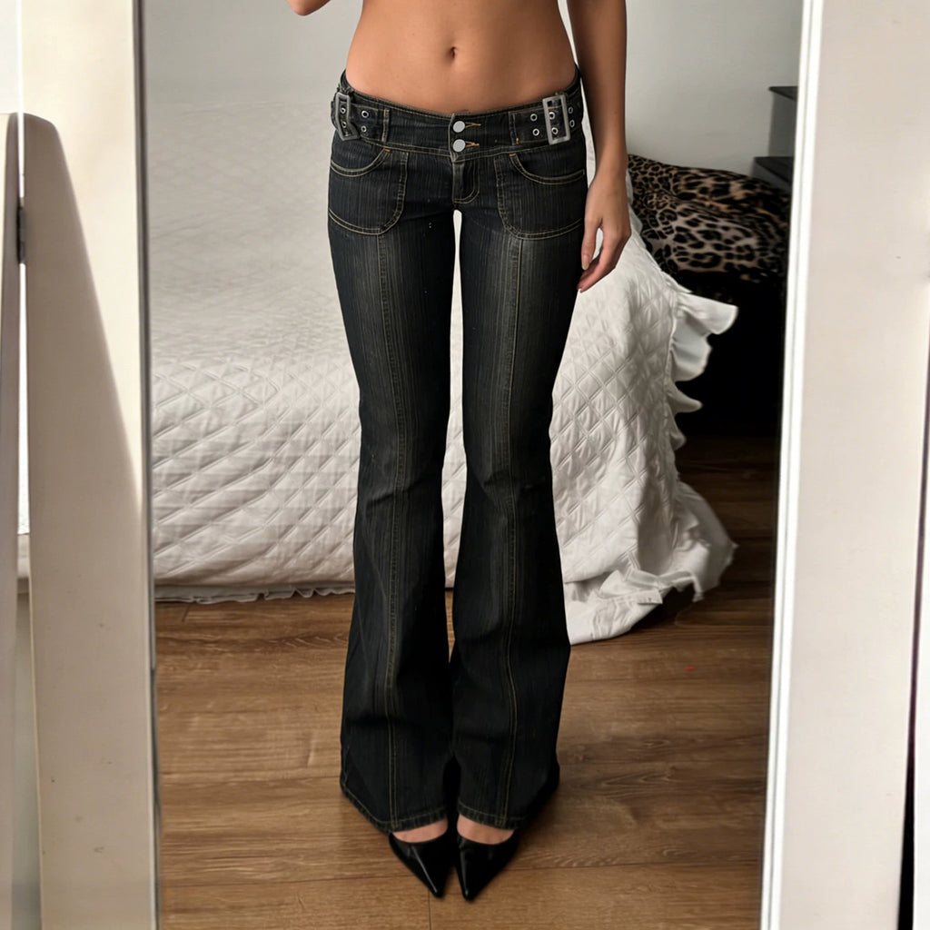 Low Rise Flare Denim Jeans
