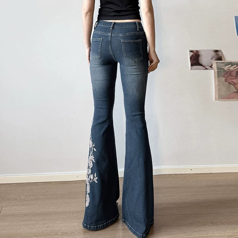 Floral Flare Jeans