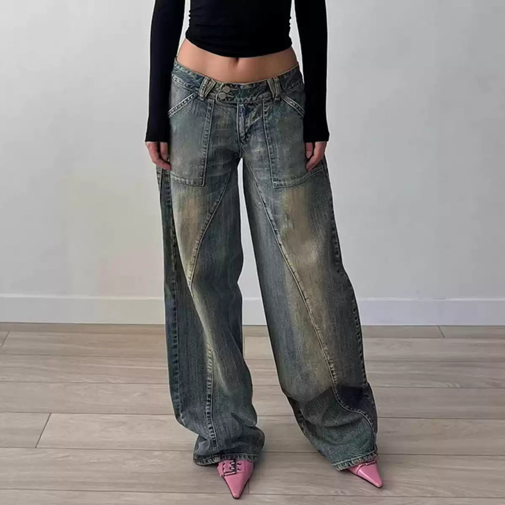 Washed Baggy Jeans