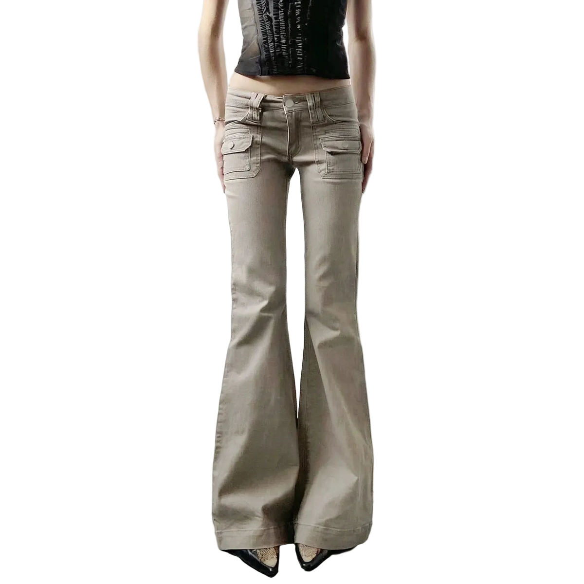 Utility Flare Cargo Jeans