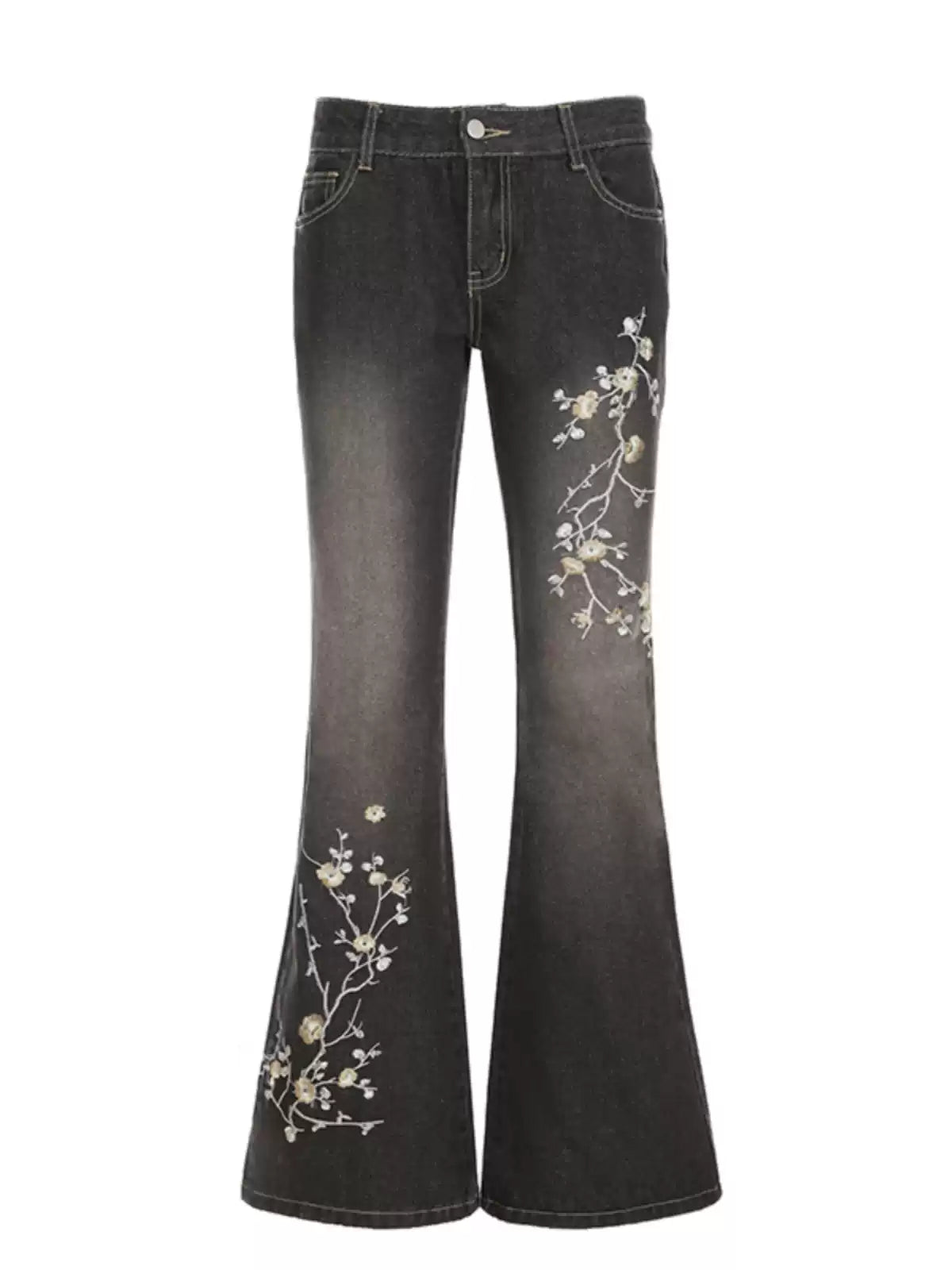 Floral Flare Jeans