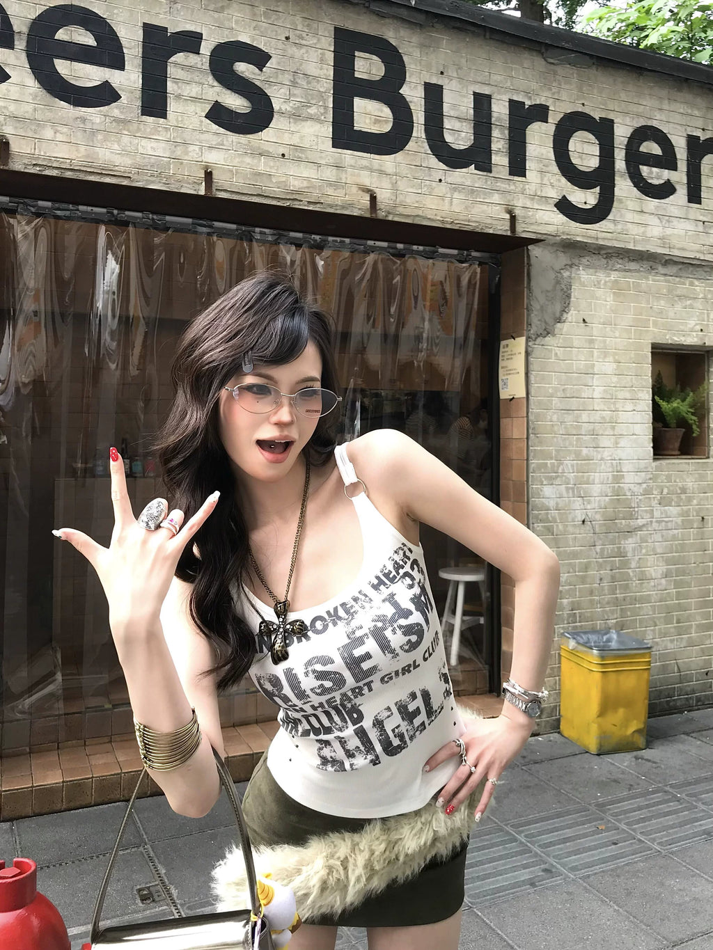 Newspaper Graphic Cami Top