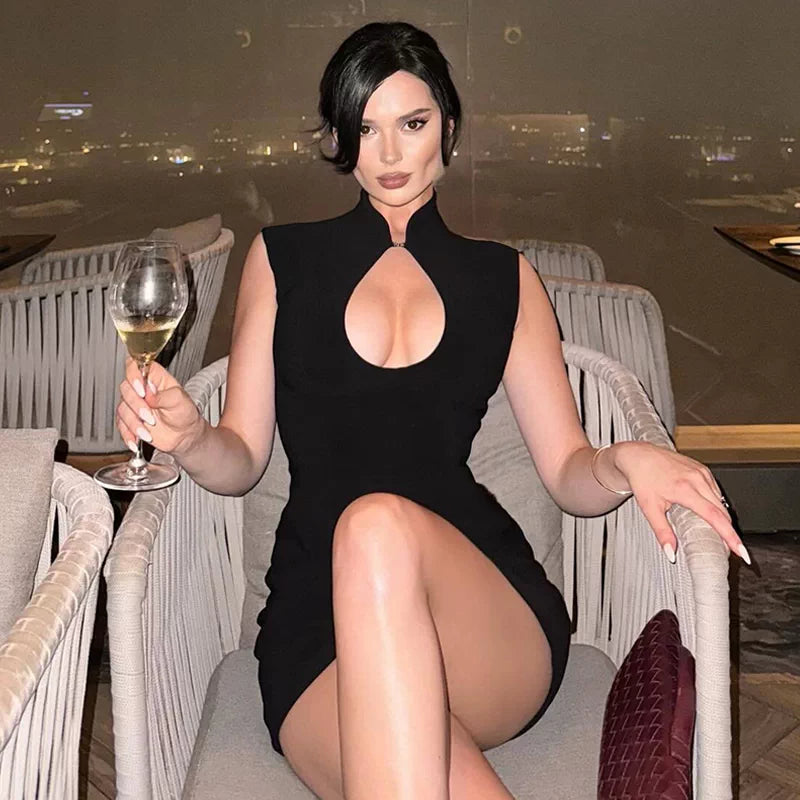 Black Cutout Mini Dress