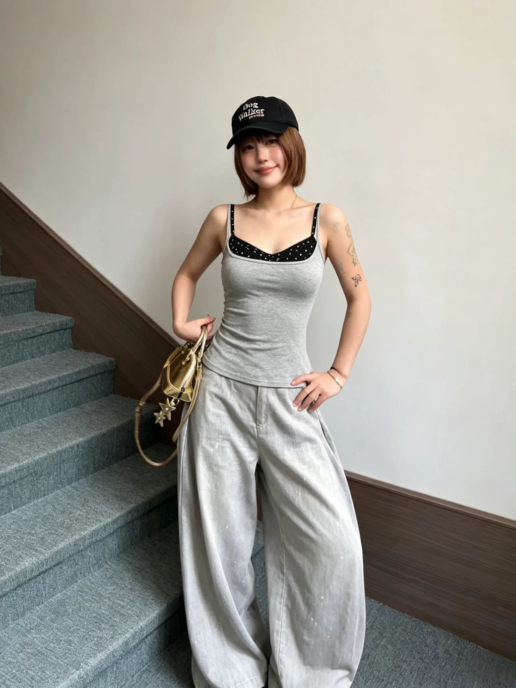 Contrast Trim Cami Top