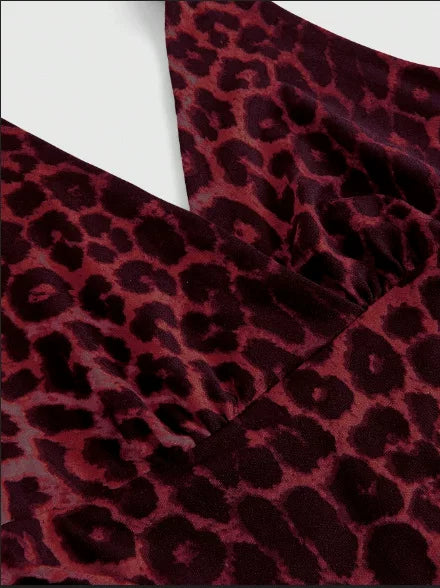 Crimson Wild Halter Top