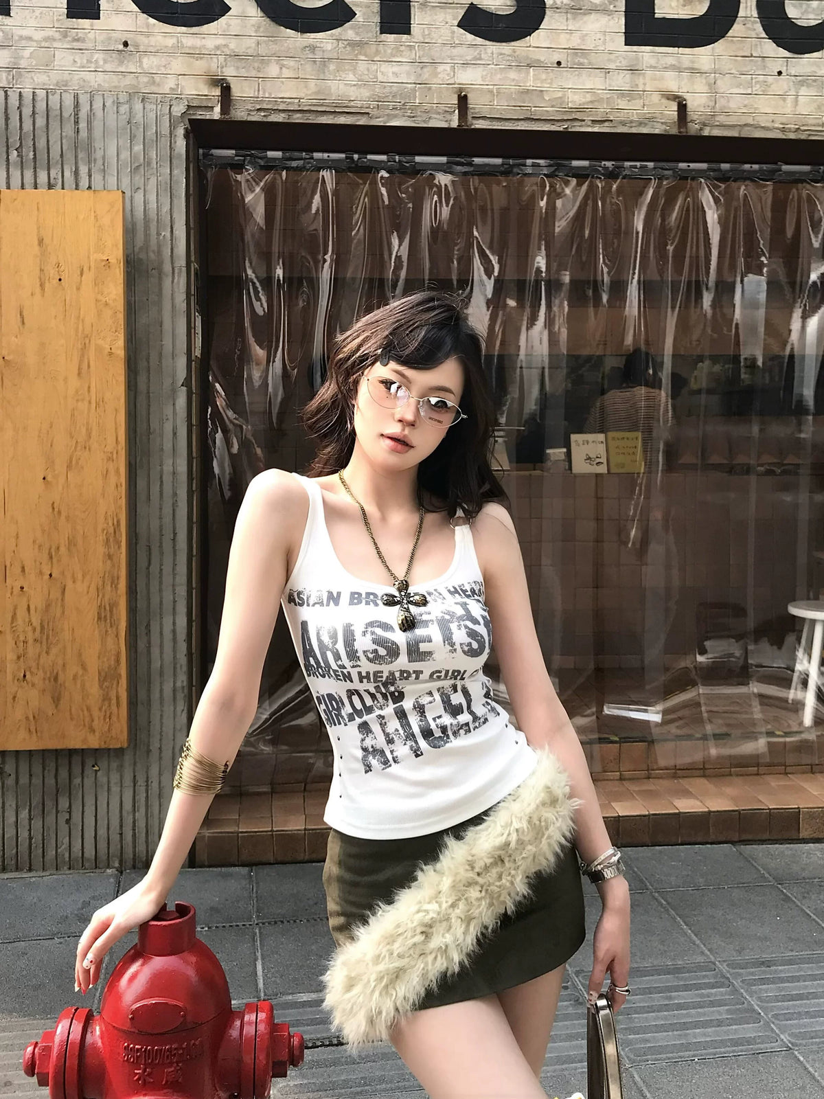 Newspaper Graphic Cami Top