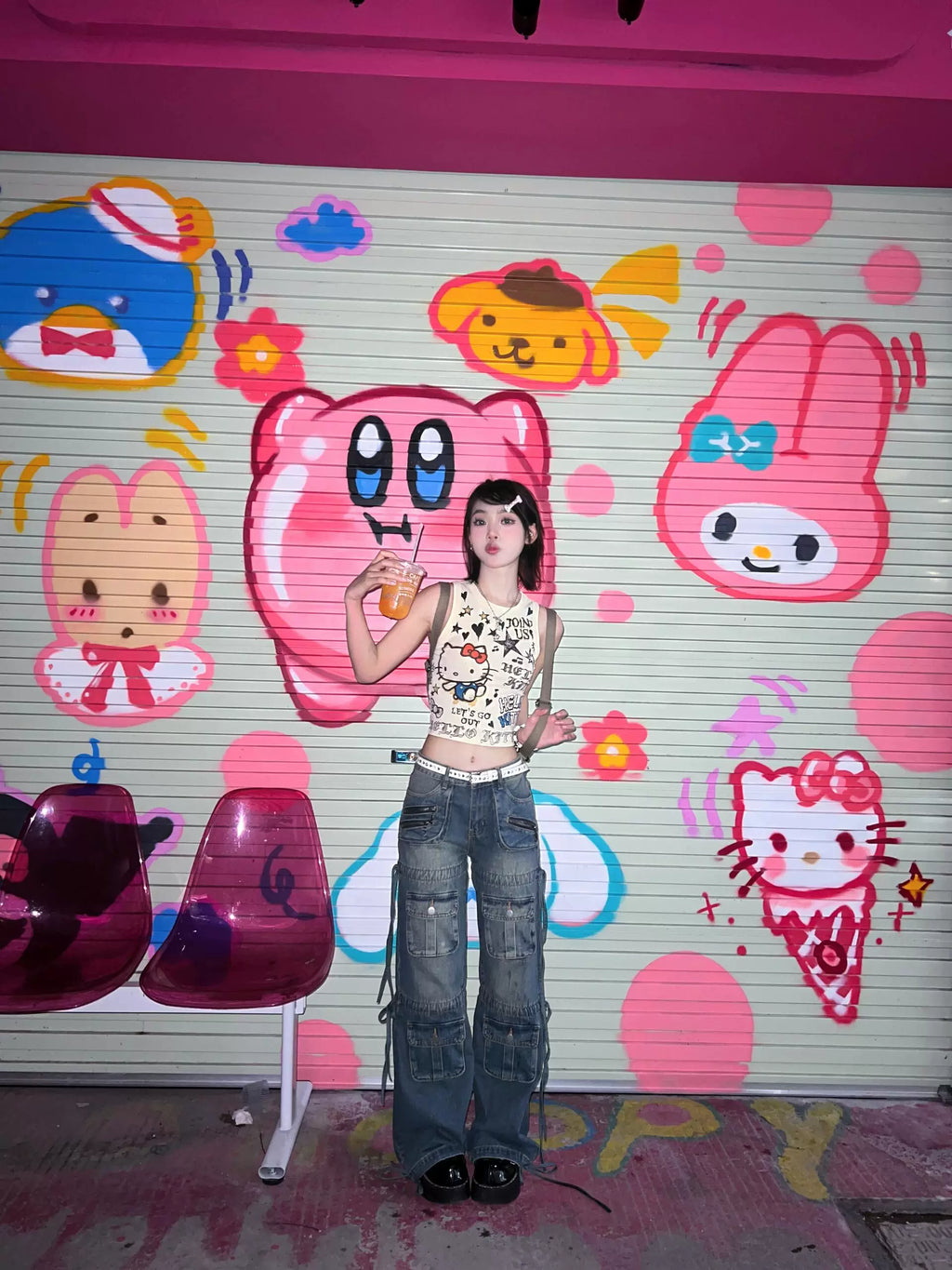 Hello Kitty Graphic Tank Top