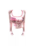 Hello Kitty Long Sleeve Crop Top