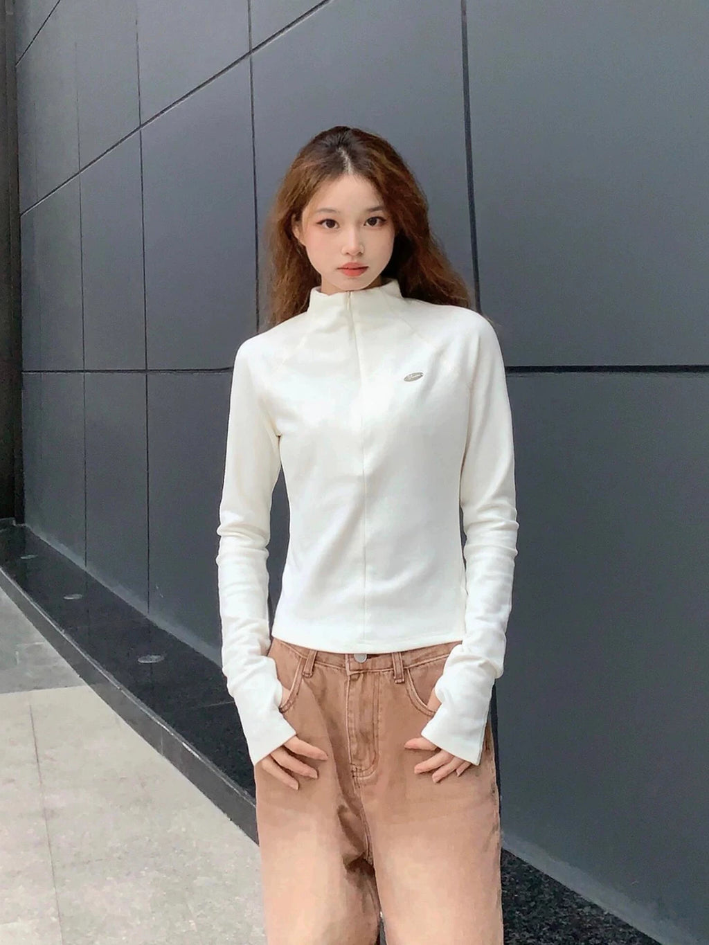 Minimal Zip-Up Moto Jacket