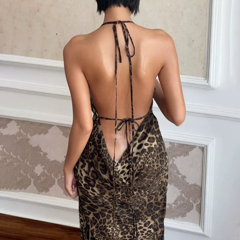 Leopard Slip Maxi Dress