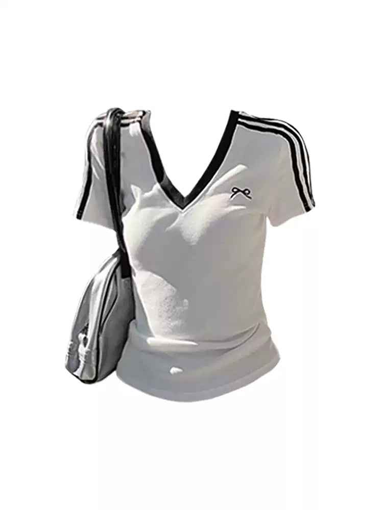 Varsity V Neck Tee