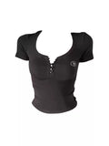 Midnight Henley Tee