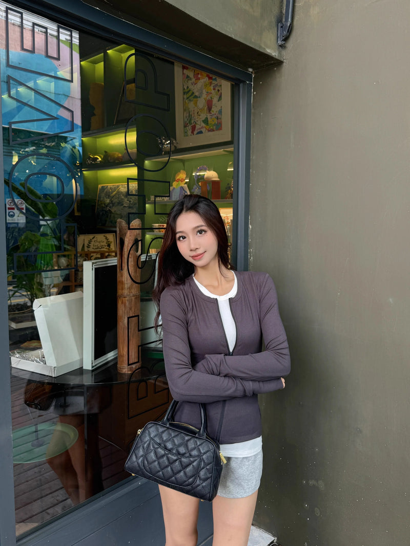 Zip Front Layered Top