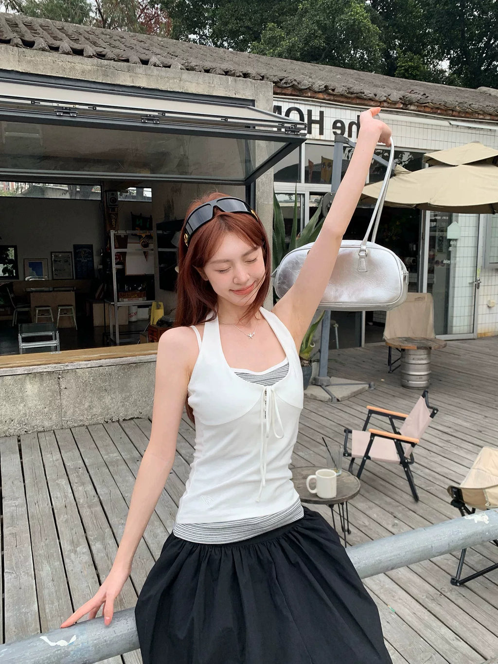 Cloud Tie Halter Tank