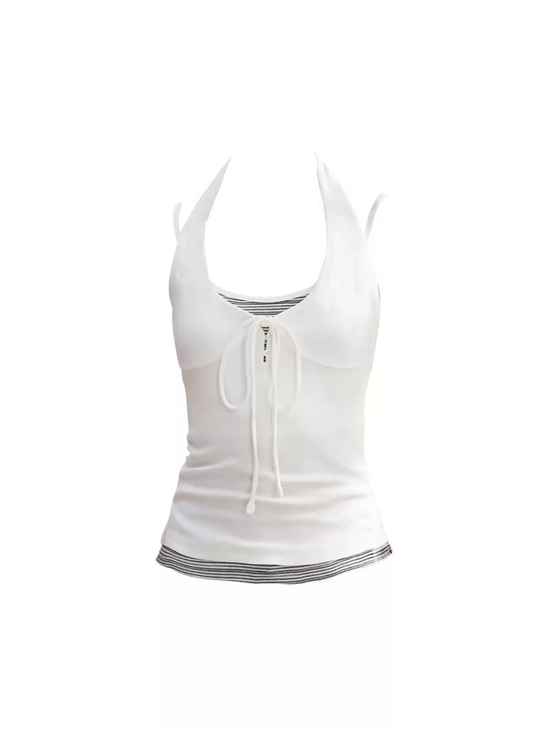 Cloud Tie Halter Tank