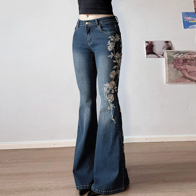 Floral Flare Jeans
