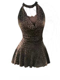 Leopard Halter Mini Dress