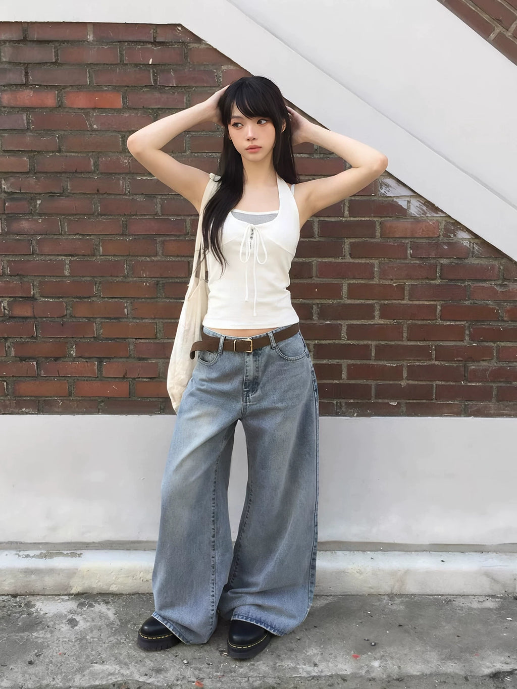 Lace Trim Halter Tank Top