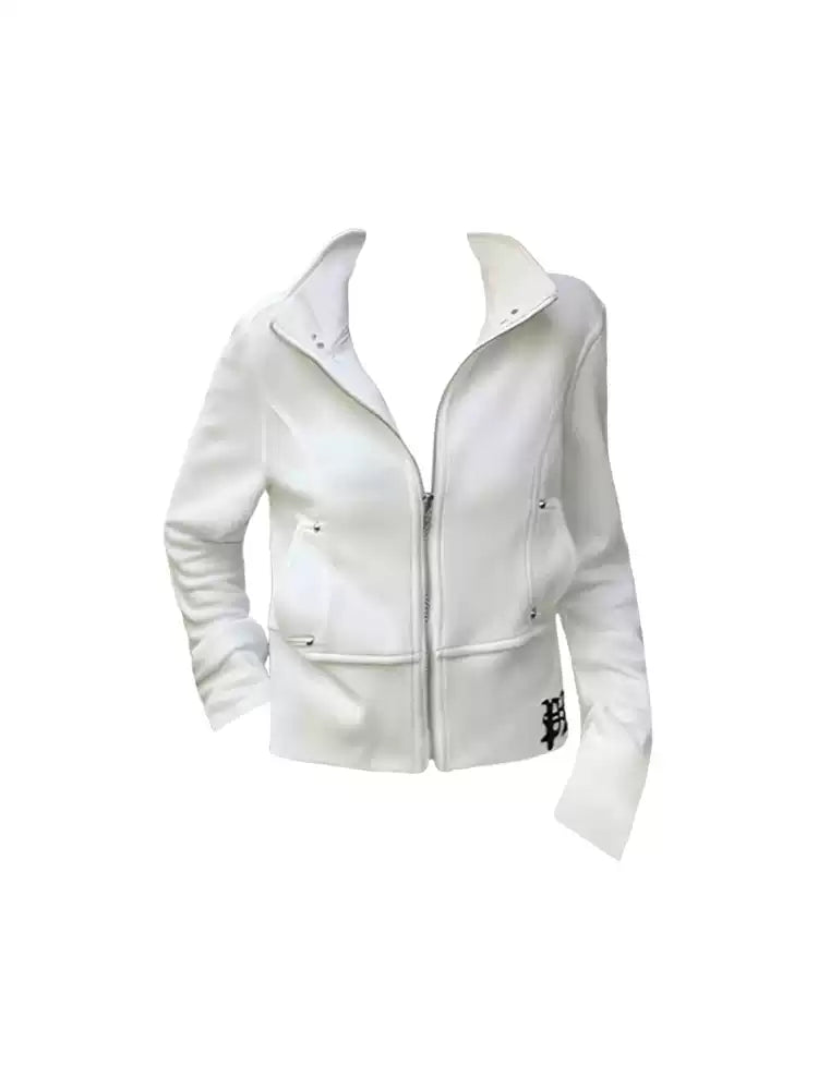 Minimal Zip-Up Moto Jacket