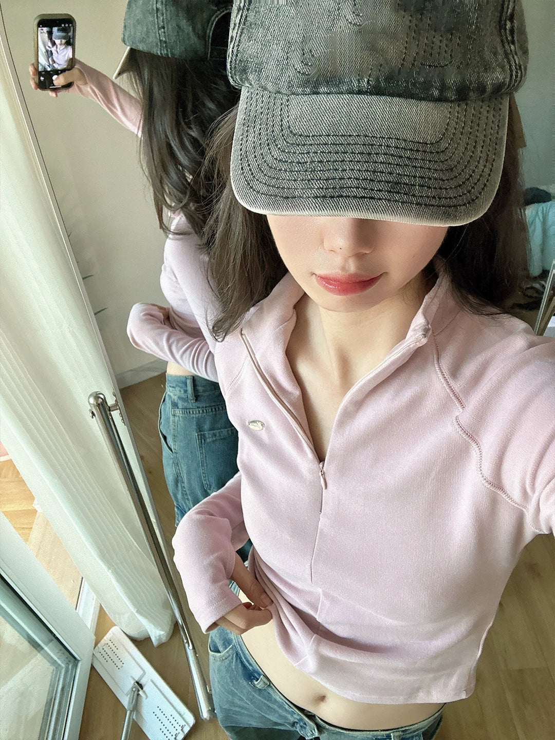 Half-Zip Mock Neck Performance Top
