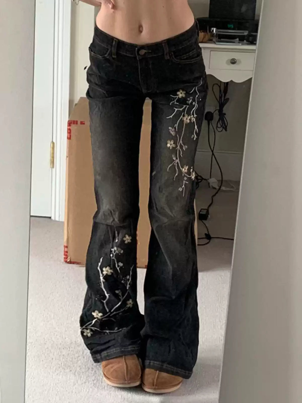 Floral Flare Jeans
