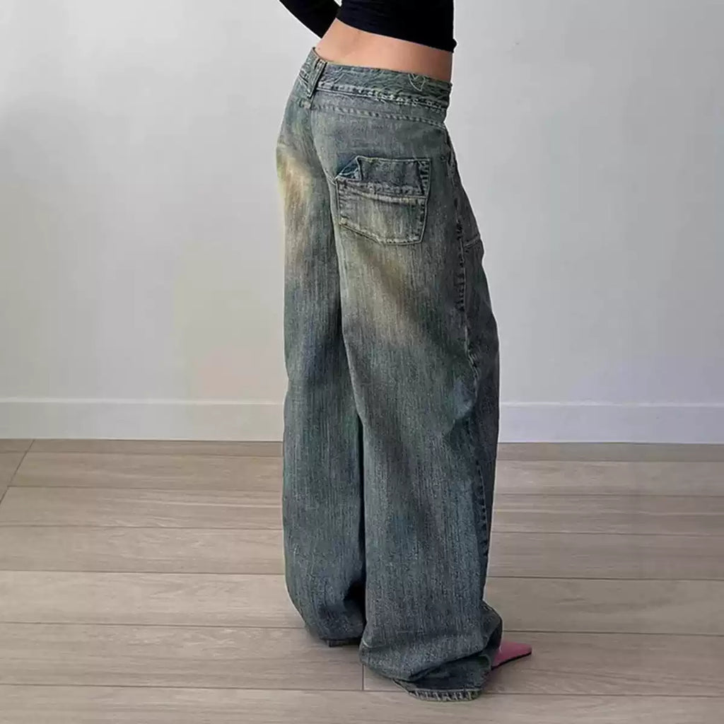 Washed Baggy Jeans