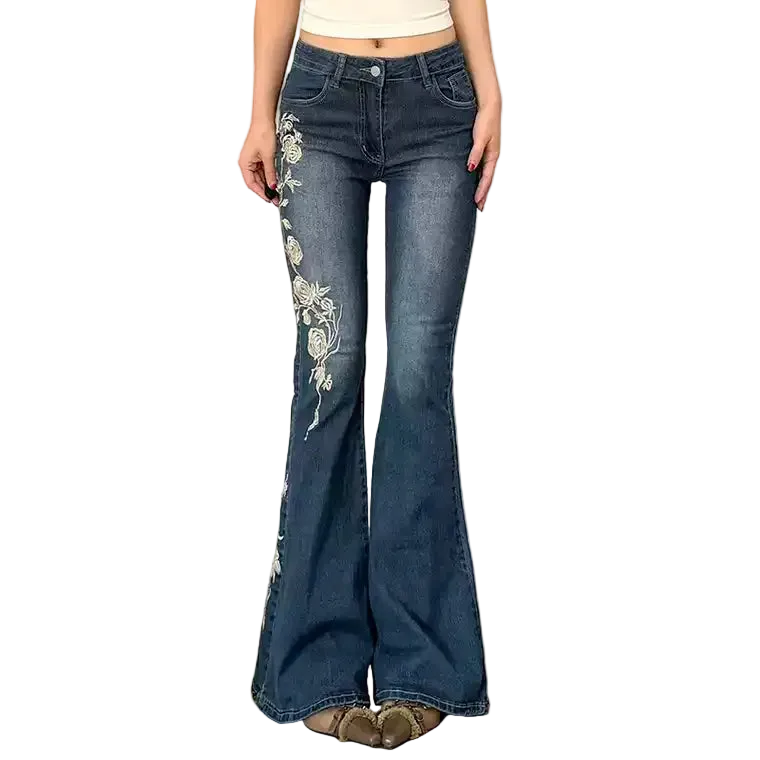 Floral Flare Jeans
