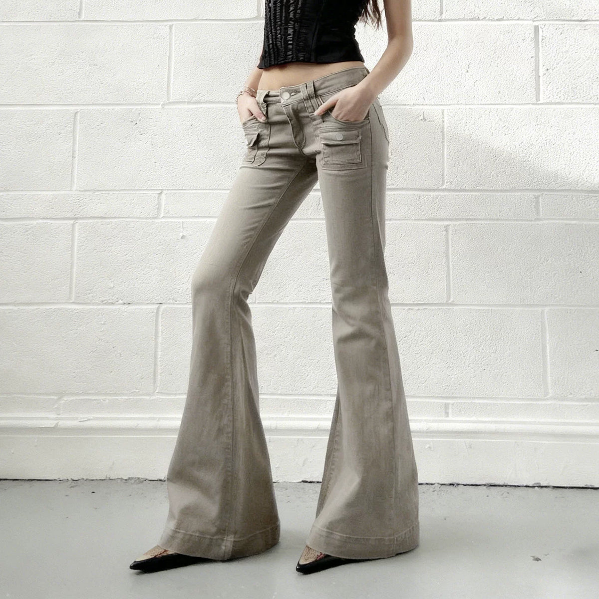 Utility Flare Cargo Jeans