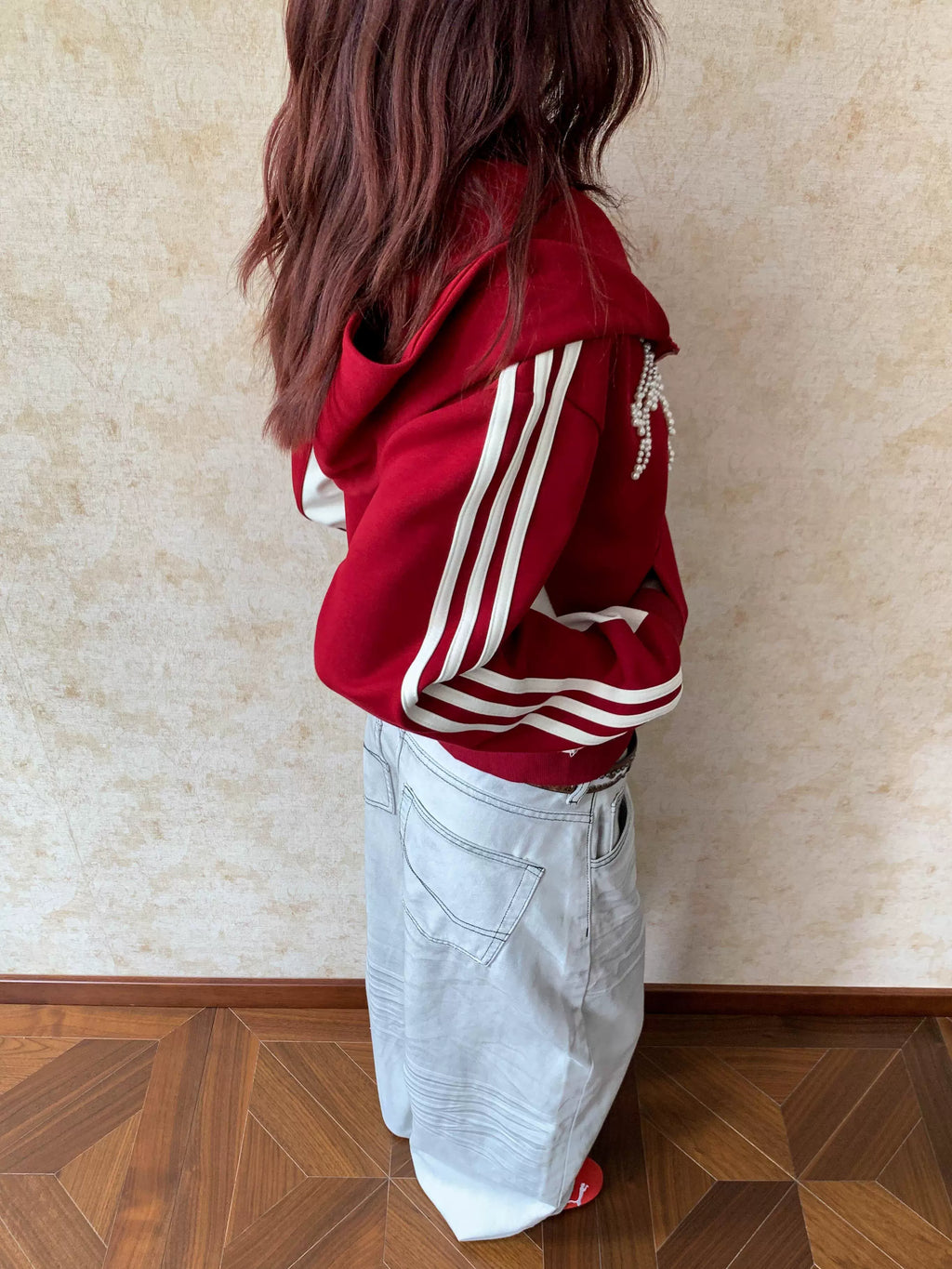 Vintage 96 Striped Zip-Up Hoodie