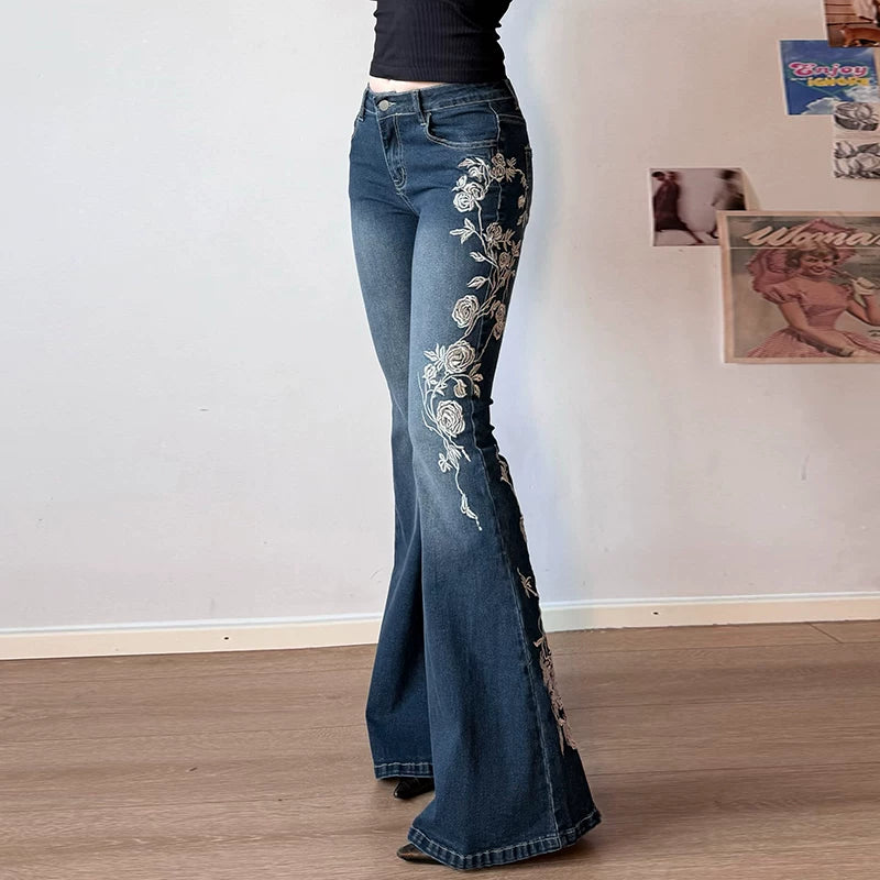 Floral Flare Jeans