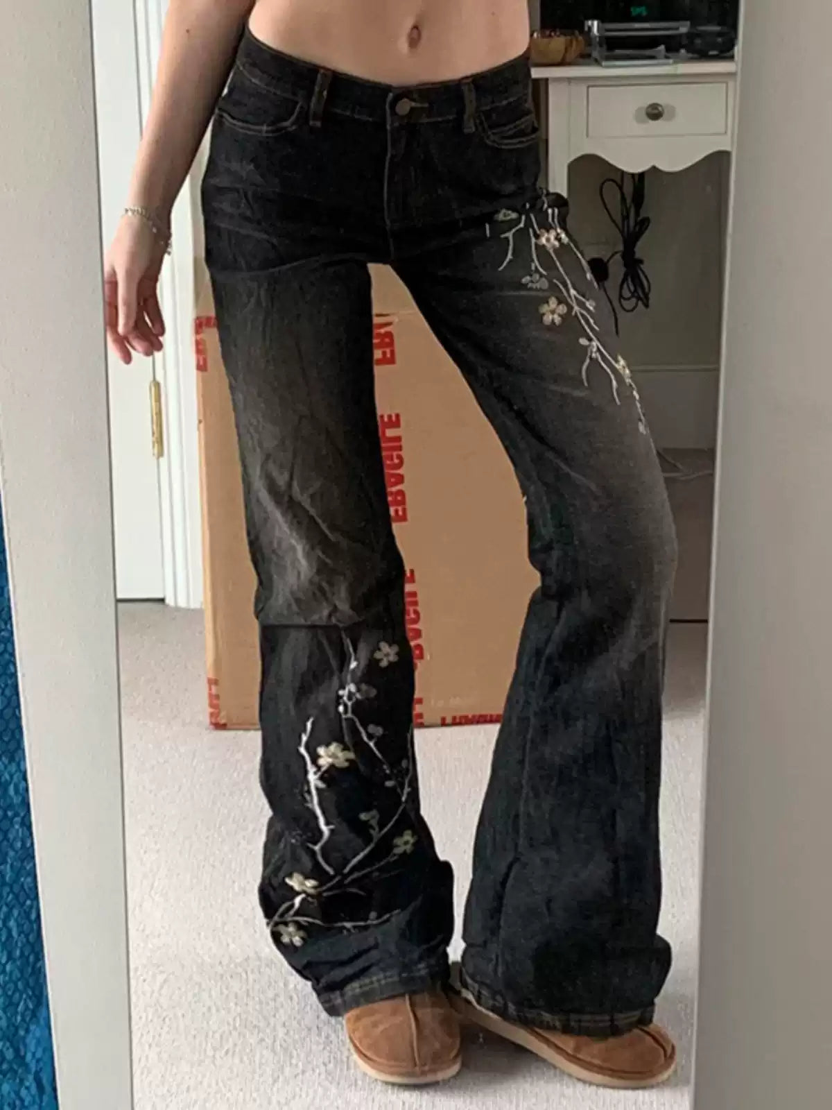 Floral Flare Jeans