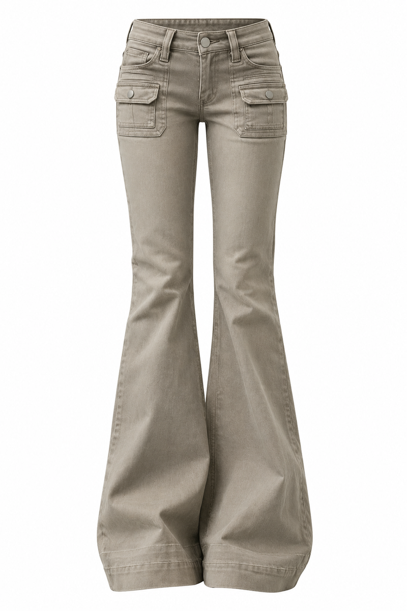 Utility Flare Cargo Jeans